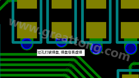 PCB設(shè)計案例分析：過孔破焊盤，造成SMT虛焊
