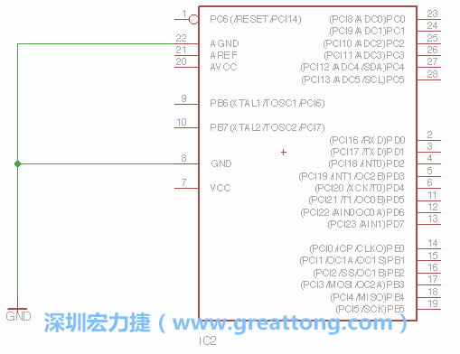排針的用途是連接微控制器的輸出和輸入，它提供了一個平臺給焊線和針腳。