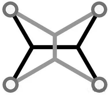 灰色Steiner樹不是最優(yōu)的，但黑色Steiner樹是最優(yōu)的。